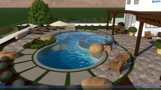 Doyle Pool and Spa 28′ × 40′